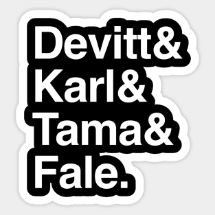 Helvetica List Bullet Club OG's Sticker